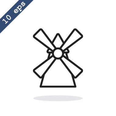 Retro yel değirmeni simgesi