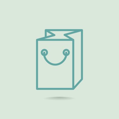 kağıt ambalaj ya da çanta simgesi