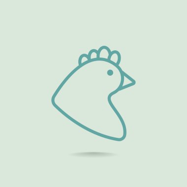 Çizgi film tavuk simgesi