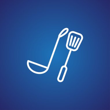 Kepçe ve spatula simgesi