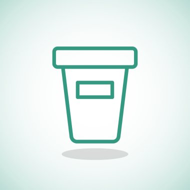 Yukarı take-out içki simgesi kapatın