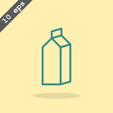 Kağıt paket süt simgesinin