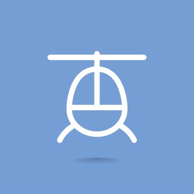 helikopter siluet simgesi