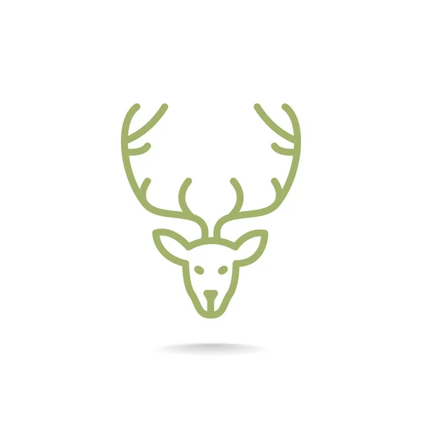 Icono de venado de Navidad — Vector de stock