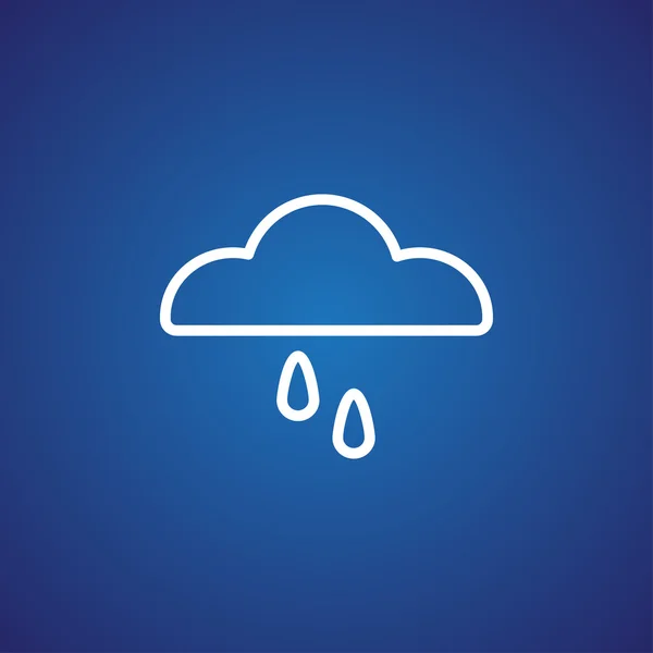Хмара і піктограма дощу — стоковий вектор