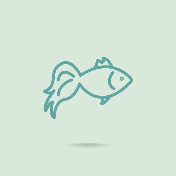 Icono de pescado de dibujos animados — Vector de stock