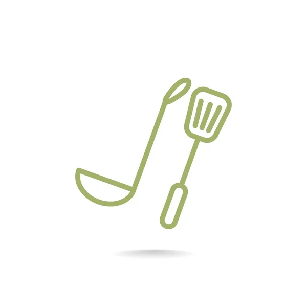 Icône de poche et de spatule — Image vectorielle