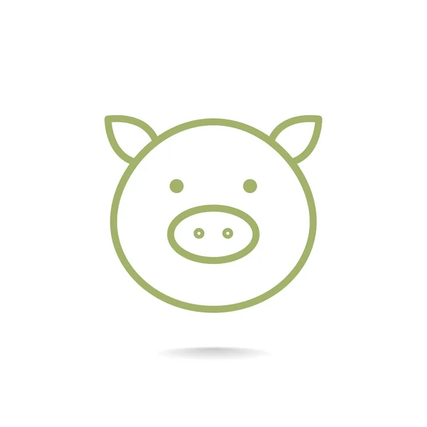 Pig head icon — Stock Vector