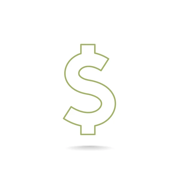 Icono del dinero - signo del dólar — Vector de stock