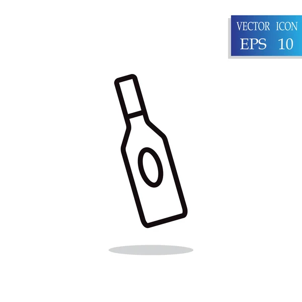 Bottiglia di vetro per icona liquido — Vettoriale Stock