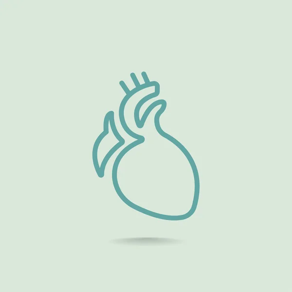 Icona dell'organo cardiaco — Vettoriale Stock