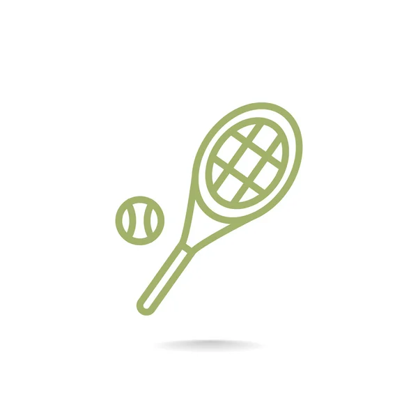 Tennisschläger mit Ball-Symbol — Stockvektor