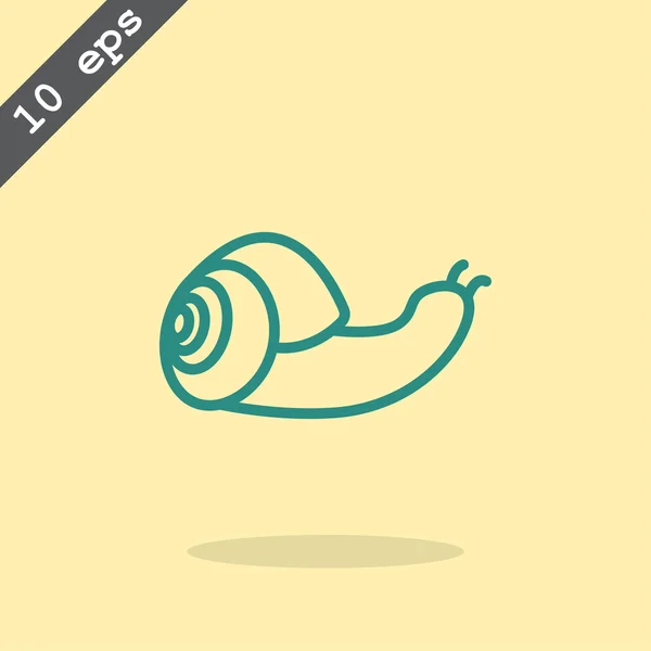 Cute cartoon snail icon — Stock Vector