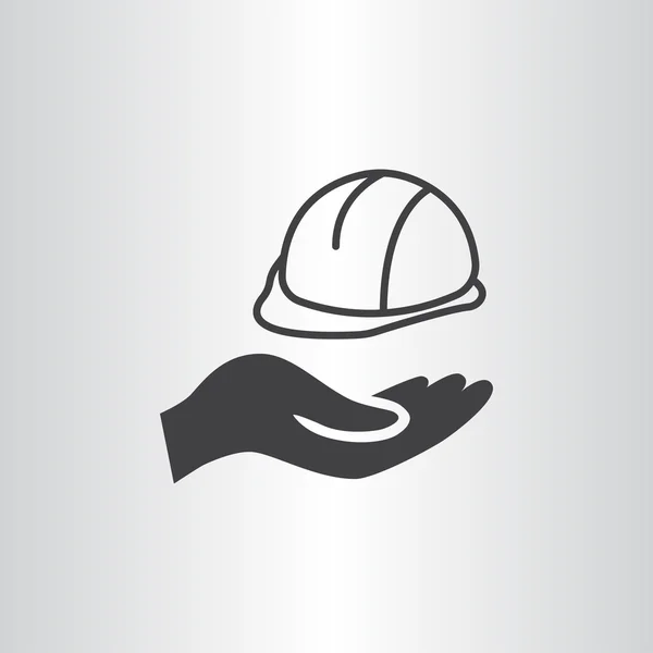Construções capacete ícone — Vetor de Stock