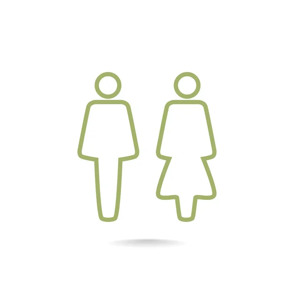 Toilettes personnes icônes — Image vectorielle