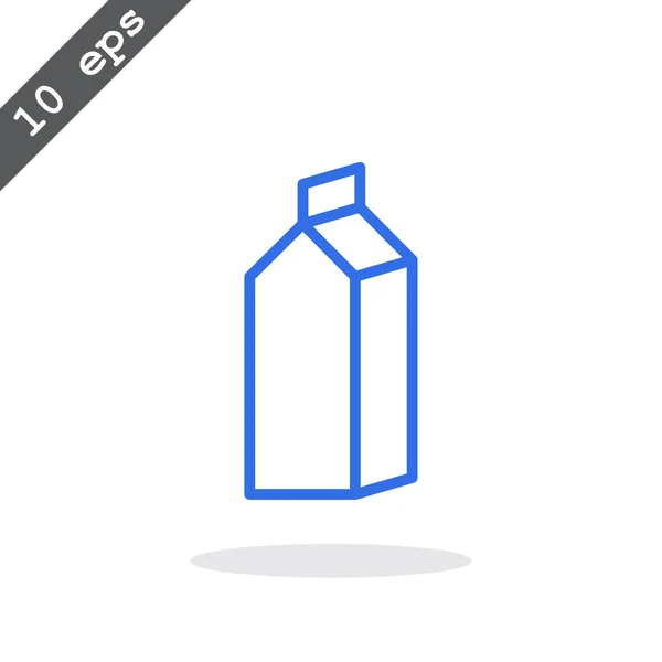 Paczka papier ikona mleka — Wektor stockowy