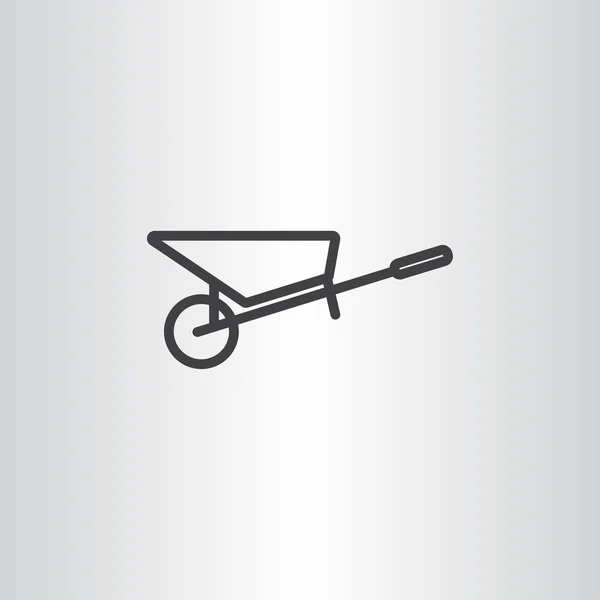 Icona della carriola in metallo — Vettoriale Stock