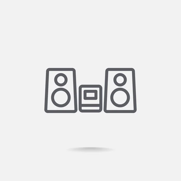 Icono del sistema de audio en casa — Vector de stock