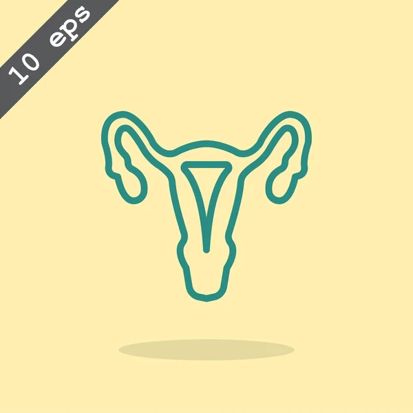 Pictogram van de vrouwelijke voortplantingsorganen — Stockvector