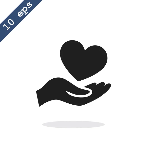 Icono web de caridad. diseño vectorial — Vector de stock