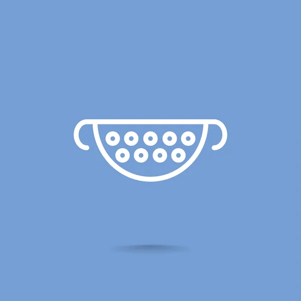 Kitchen colander icon — Stock Vector