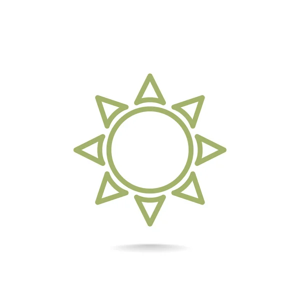 Icono del sol de verano — Vector de stock