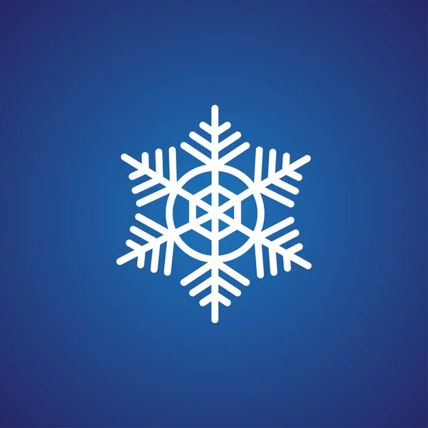 Schneeflockensymbol im Winter — Stockvektor