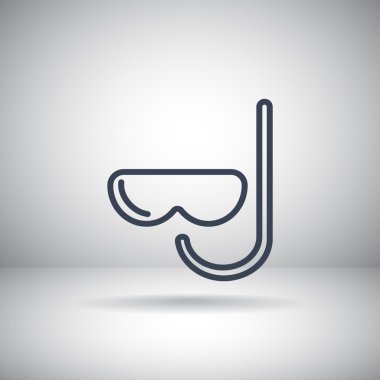 maske ve şnorkel simgesi