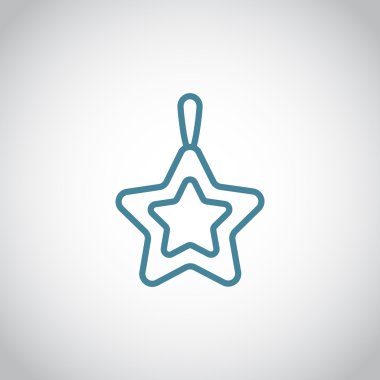 Noel yıldızı simge. 