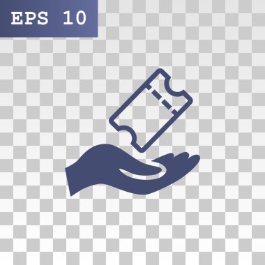 Bir bilet sembol alma el