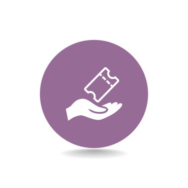 Bir bilet sembol alma el