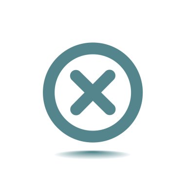 Yanlış işareti. satırı web simgesi