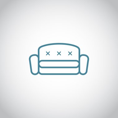 düz kanepe simgesi.