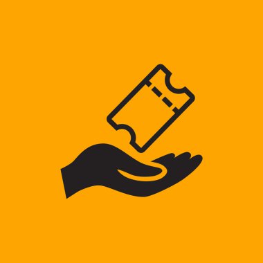 Bir bilet sembol alma el