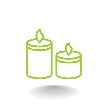 yanan mumlar simgesi