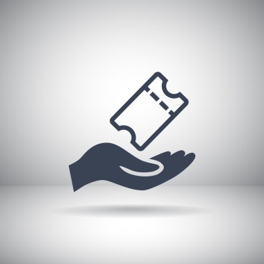 Bir bilet sembol alma el