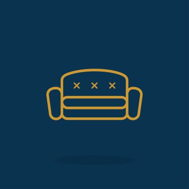 düz kanepe simgesi.