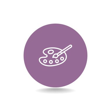 Sanat palet boya fırça simgesi olan