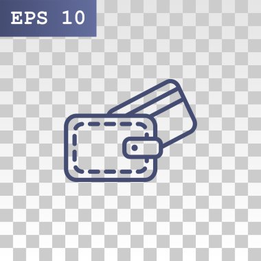 M-cüzdan ile kredi kartı simgesi