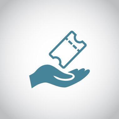 Bir bilet sembol alma el