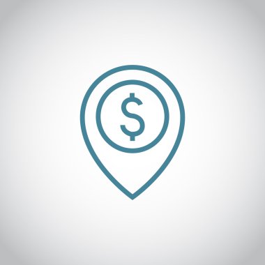 Dolar işaretli harita işaretleyici