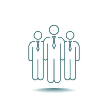 Grup iş insanlar simgesinin