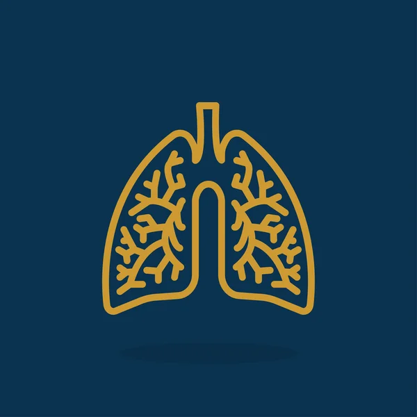 Human lungs icon — Stock Vector