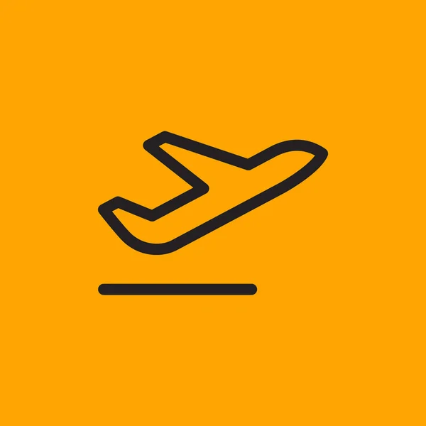 Passagierflugzeug-Ikone — Stockvektor