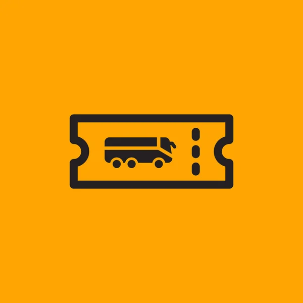 Autobus pasażer bilet ikona — Wektor stockowy