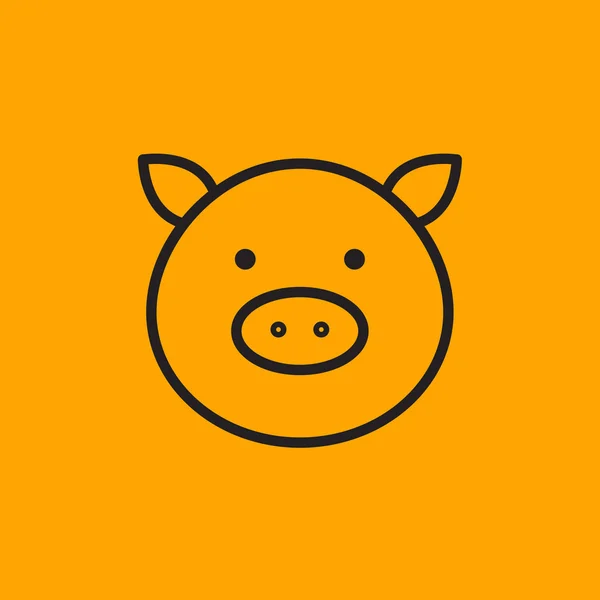 Pig head icon — Stock Vector