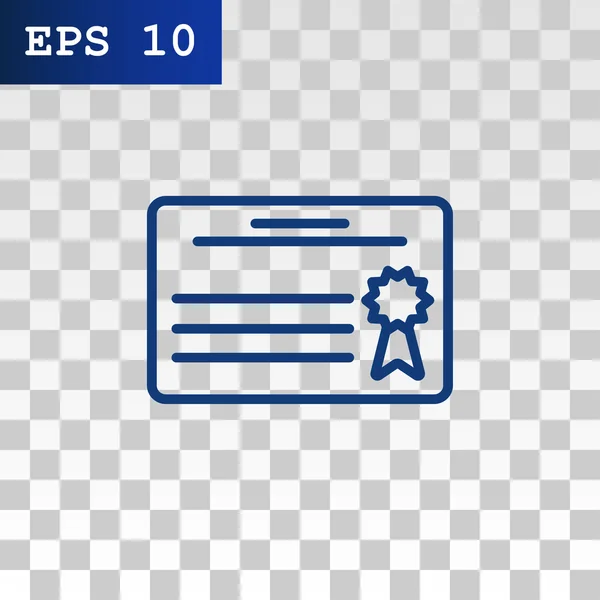 Icône de diplôme ou de certificat — Image vectorielle