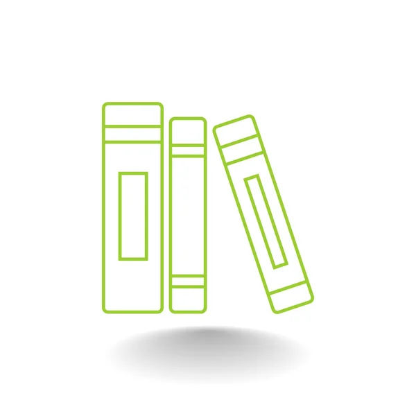 Boeken platte pictogram — Stockvector