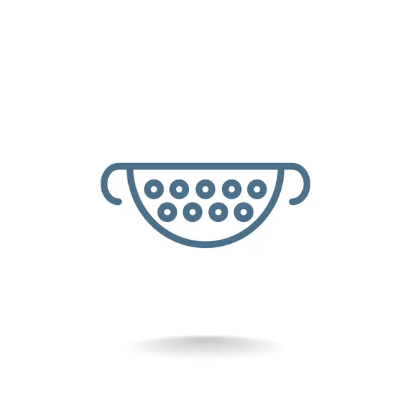 Kitchen colander icon — Stock Vector