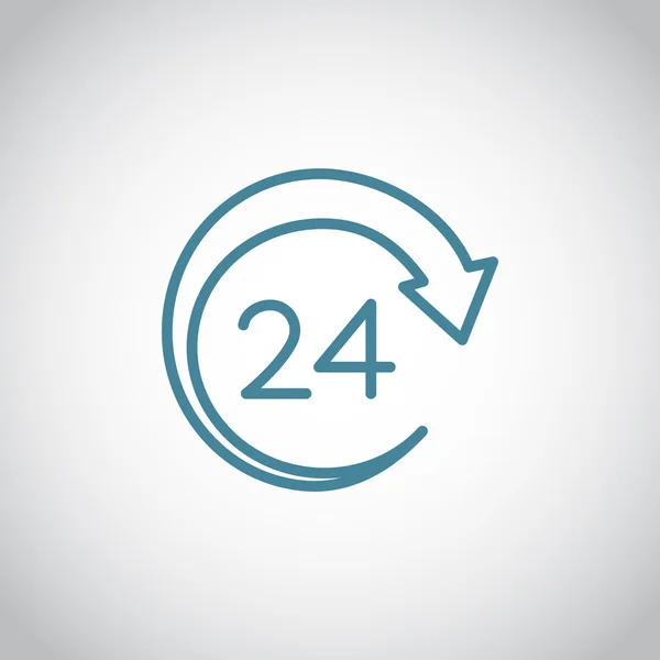 24 시간 서비스 아이콘 — 스톡 벡터